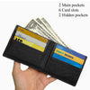 Load image into Gallery viewer, Black Handmade Double Side Ostrich Leather Bifold Wallet for Men