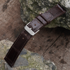 Flat Dark Brown Alligator Leather Watch Band