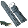 Load image into Gallery viewer, Gray Alligator Leather Watch Band | Crocodile Quick Release Replacement Strap | DH-43 - Vinacreations