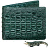 Load image into Gallery viewer, Green Double Side Alligator Hornback Leather Bifold Wallet For Men | Handmade Crocodile Wallet RFID Blocking | VINAM-110 - Vinacreations