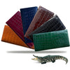 Load image into Gallery viewer, Green Double Side Alligator Long Wallet For Men | Premium Crocodile Leather Checkbook RFID Blocking | LON88-CS - Vinacreations