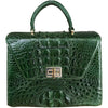 Load image into Gallery viewer, Green Leather Alligator Handbag Women Handmade Luxury Leather Bag - Work Bag Women - Leather Satchel Purse BAG-GRE-06 - Vinacreations