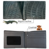 Load image into Gallery viewer, Grey Alligator Belly Leather Bifold Wallet for Men RFID Blocking | VINAM-48 - Vinacreations