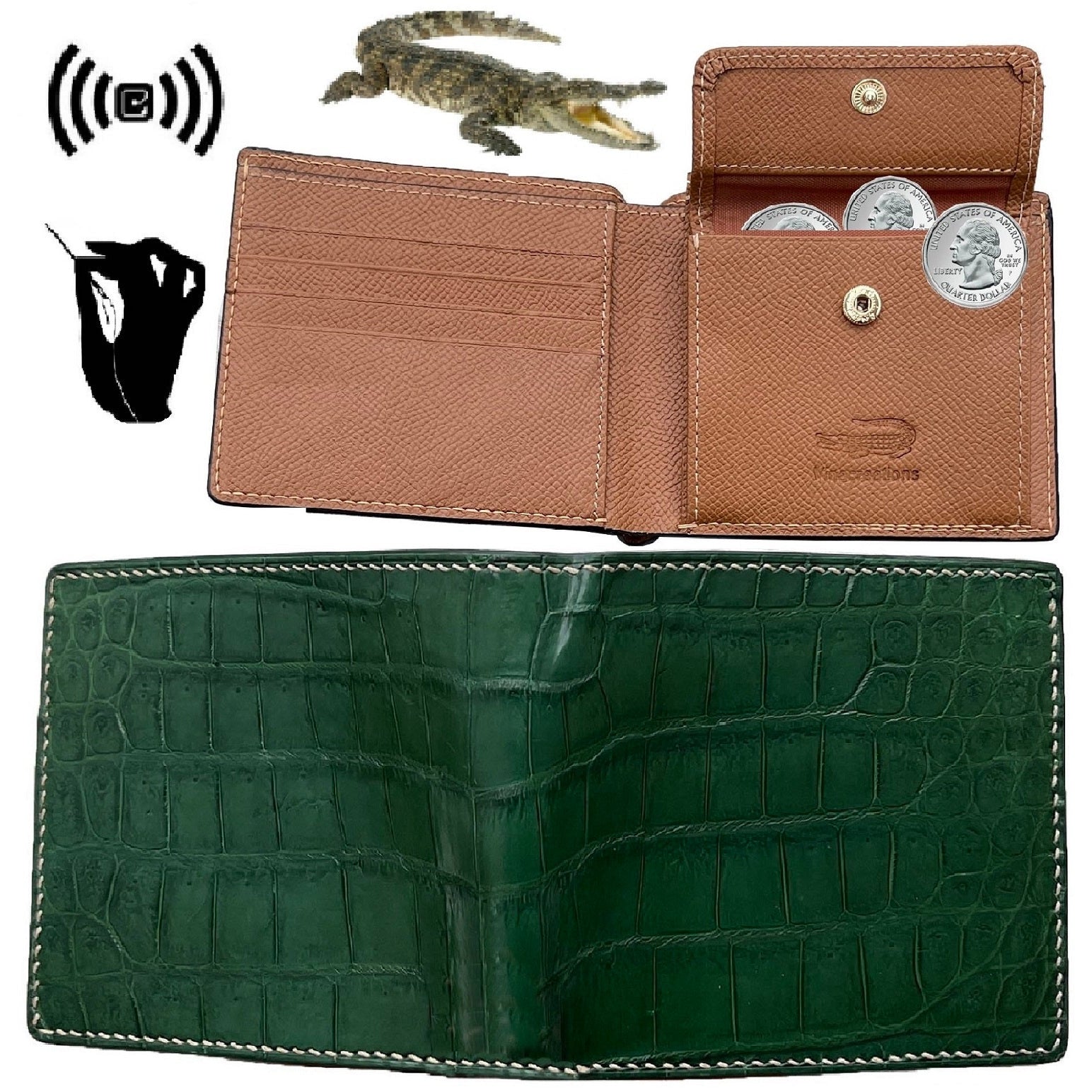 Alpine Swiss RFID Protected Men's Max Coin Pocket Bifold Wallet with  Divided Bill Section Comes in a Gift Box - Alpine Swiss