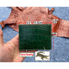 Hand Stitching Slim Green Alligator Bifold Wallet RFID Blocking | VINAM-87 - Vinacreations