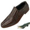 Handcrafted Alligator Mens Slip On Loafer | Crocodile Tail Skin Slip On Loafer | SH73H42 - Vinacreations