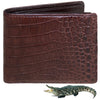 Handmade Dark Brown Alligator Belly Bifold Wallet for Men RFID Blocking | VINAM-33 - Vinacreations