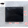 Handmade Luxury Black Ostrich Leather Bifold Wallet RFID Blocking For Men | VINAM-96 - Vinacreations