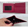 Handmade Red Slim Bifold Ostrich Leather Wallet RFID Blocking For Men | VINAM-95 - Vinacreations