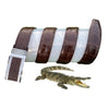 High-end Dark Brown Alligator Belt Men's - Automatic Buckle | BE-DAR-03 - Vinacreations