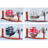 HMS Victory Ship Handmade Ship In Bottle Nautical Style With White Sail - Vinacreations