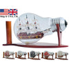 HMS Victory Ship Handmade Ship In Bottle Nautical Style With White Sail - Vinacreations