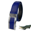 Load image into Gallery viewer, Blue Alligator Auto Buckle HornBack Leather Belt For Men