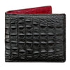 Load image into Gallery viewer, Black Double Side Alligator Hornback Leather Bifold Wallet