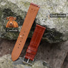 Load image into Gallery viewer, Flat Light Brown Alligator Leather Watch Band