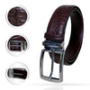 Load image into Gallery viewer, Luxury Dark Brown Alligator HornBack Leather Belt For Men - Pin Buckle | BEHO33-PIN - Vinacreations