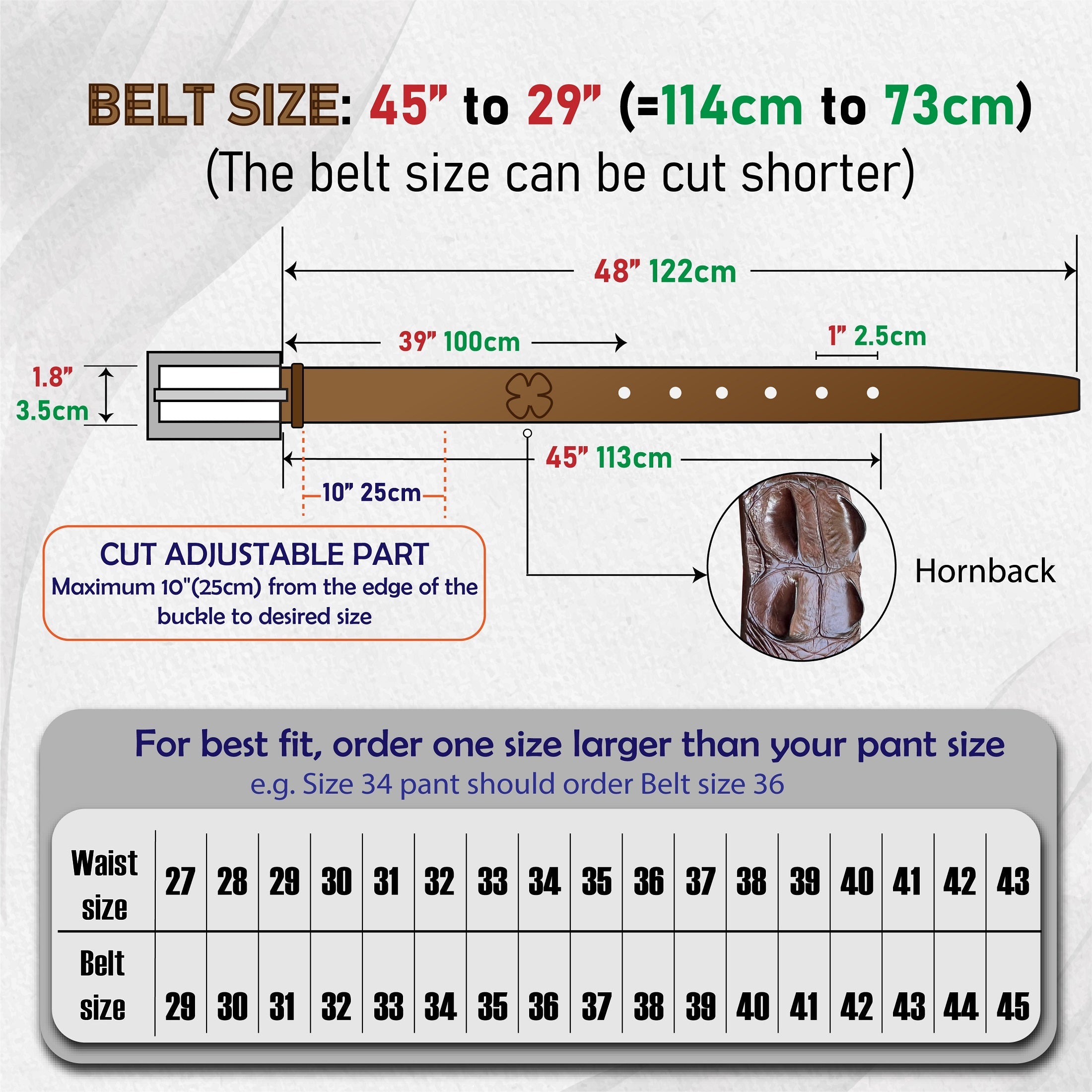 Luxury Dark Brown Alligator HornBack Leather Belt For Men - Pin Buckle | BEHO33-PIN - Vinacreations