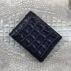 Navy Blue Alligator Horn Back Skin Bifold Wallet For Men | Handmade Crocodile Leather Wallet RFID Blocking | VL5599 - Vinacreations