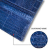 Navy Blue Double Side Alligator Long Wallet For Men | Premium Crocodile Leather Checkbook RFID Blocking | LON44-CS - Vinacreations