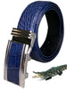 Load image into Gallery viewer, Handcrafted Navy Blue Alligator Belt Men&#39;s - Automatic Buckle | BE-NAV-04
