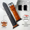 Orange Carrot Alligator Leather Watch Band Crocodile Strap Compatible with Apple Watch IWatch Series 7 6 5 4 3 2 1 SE | AW-153 - Vinacreations