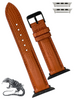 Orange Lizard Leather Strap for Apple Watch Ultra Series 8 7 6 5 4 3 SE | AW-160