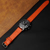 Flat Orange Stingray Leather Watch Band