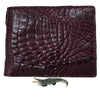 Red Burgundy Alligator Skin Bifold Wallet For Men | Handmade Crocodile Leather Wallet RFID Blocking | VL5639 - Vinacreations
