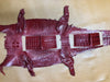 Red Alligator Tail Leather Bifold Wallet For Men RFID Blocking | VINAM-103