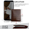 Brown & Red Double Side Alligator Leather Credit Card Holder | RFID Blocking | CARD-32