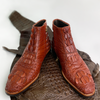 Load image into Gallery viewer, Light Browns Alligator Leather Chelsea Boot For Men | Crocodile Wood Soles Cowboy Shoes | SH16B42