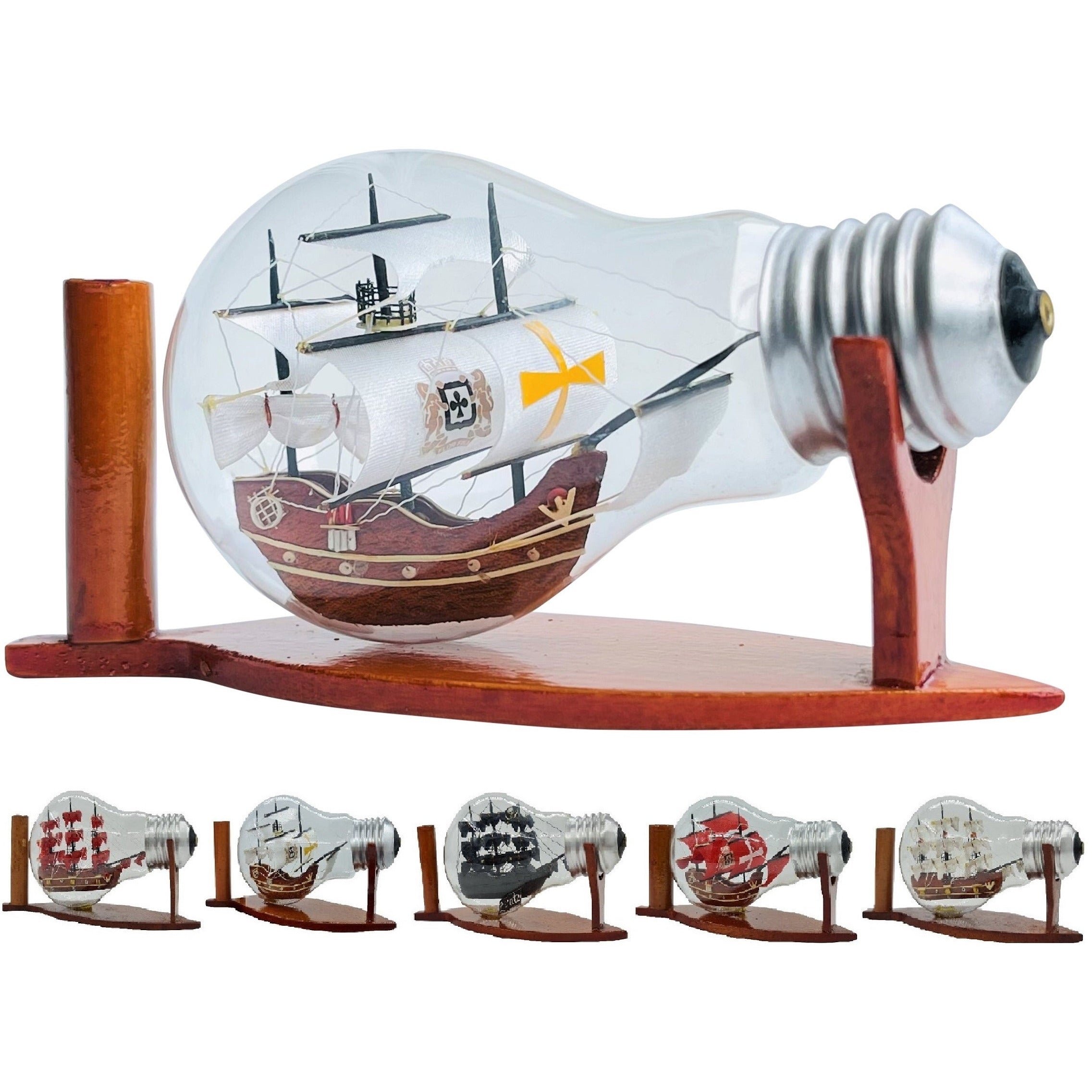 Santa Maria Ship in a Bottle Columbus Boat Miniature Boat - Vinacreations