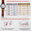 Slim Red Ostrich Leather Watch Band