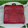 Womens Leather Alligator Handbag Handmade Luxury Leather Bag - Work Bag Women - Burgundy Leather Satchel Purse XACH-11 - Vinacreations