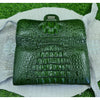 Womens Leather Alligator Handbag Handmade Luxury Leather Bag - Work Bag Women - Green Leather Satchel Purse XACH-05 - Vinacreations
