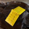 Load image into Gallery viewer, Yellow Alligator Tail Leather Bifold Wallet For Men | Handmade Crocodile Wallet RFID Blocking | VINAM-109 - Vinacreations