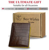 Load image into Gallery viewer, Brown &amp; Yellow Double Side Alligator Leather Credit Card Holder | RFID Blocking | CARD-39
