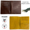 Load image into Gallery viewer, Brown &amp; Yellow Double Side Alligator Leather Credit Card Holder | RFID Blocking | CARD-39